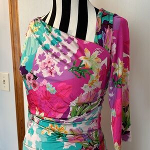 BLUMARINE Barbiecore Floral Dress M L IT46